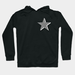 BASIC STEEL GREY STAR DISTRESSED Weathered Effect Hoodie